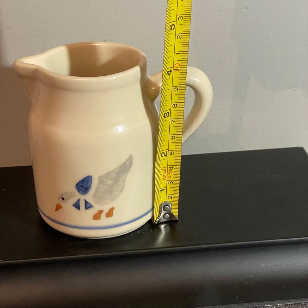 RosevilleOH Pottery Country Goose Heavy Creamer PitcherSalt & Pepper Shakers. - Picture 7 of 16